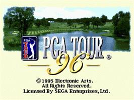 Title screen of PGA Tour '96 on the Sega Nomad.