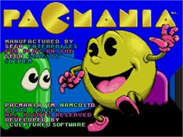 Title screen of Pac-mania on the Sega Nomad.