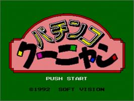 Title screen of Pachinko Kuunyan on the Sega Nomad.
