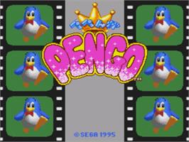 Title screen of Pengo on the Sega Nomad.