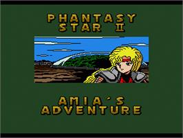 Title screen of Phantasy Star 2 - Amia's Adventure on the Sega Nomad.