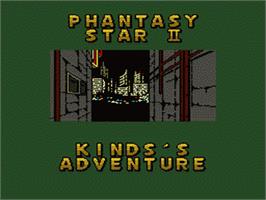 Title screen of Phantasy Star 2 - Kinds's Adventure on the Sega Nomad.