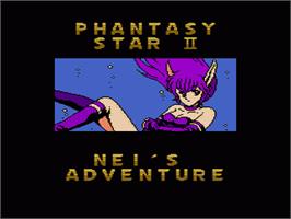 Title screen of Phantasy Star 2 - Nei's Adventure on the Sega Nomad.