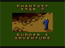 Title screen of Phantasy Star 2 - Rudger's Adventure on the Sega Nomad.