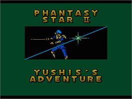 Title screen of Phantasy Star 2 - Yushis's Adventure on the Sega Nomad.