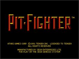 Title screen of Pit-fighter on the Sega Nomad.