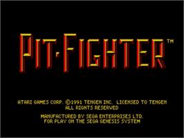 Title screen of Pit Fighter on the Sega Nomad.