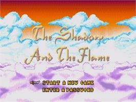 Title screen of Prince Of Persia 2 - The Shadow And The Flame on the Sega Nomad.