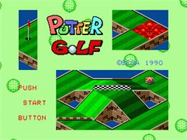 Title screen of Putter Golf on the Sega Nomad.