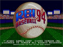 Title screen of R.b.i. Baseball '94 on the Sega Nomad.