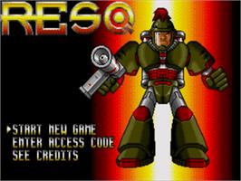 Title screen of Resq on the Sega Nomad.
