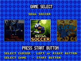 Title screen of Sega Top 5 on the Sega Nomad.