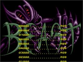 Title screen of Shadow Of The Beast on the Sega Nomad.