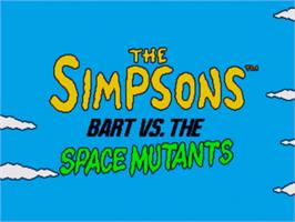 Title screen of Simpsons - Bart Vs. The Space Mutants, The on the Sega Nomad.