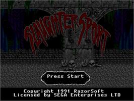 Title screen of Slaughter Sport on the Sega Nomad.