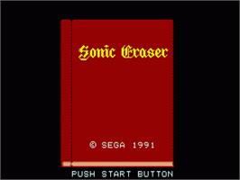 Title screen of Sonic Eraser on the Sega Nomad.