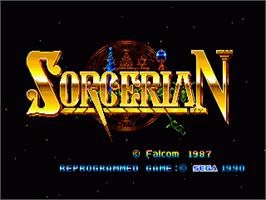 Title screen of Sorcerian on the Sega Nomad.