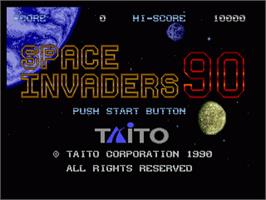 Title screen of Space Invaders '91 on the Sega Nomad.
