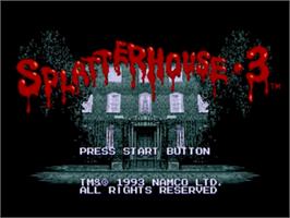 Title screen of Splatter House 3 on the Sega Nomad.