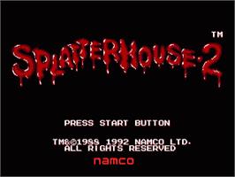 Title screen of Splatterhouse 2 on the Sega Nomad.