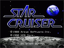 Title screen of Star Cruiser on the Sega Nomad.