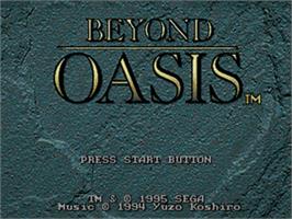 Title screen of Story Of Thor - A Successor Of The Light, The on the Sega Nomad.