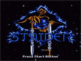 Title screen of Strider 2 on the Sega Nomad.