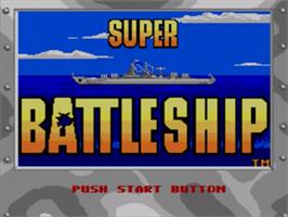Title screen of Super Battleship - The Classic Naval Combat Game on the Sega Nomad.