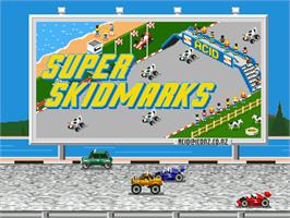 Title screen of Super Skidmarks on the Sega Nomad.