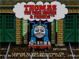 Title screen of Thomas The Tank Engine And Friends on the Sega Nomad.