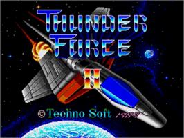 Title screen of Thunder Force 2 on the Sega Nomad.