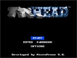Title screen of Tinhead on the Sega Nomad.