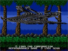 Title screen of Toki on the Sega Nomad.