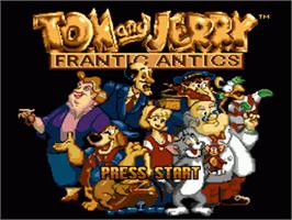 Title screen of Tom and Jerry - Frantic Antics on the Sega Nomad.