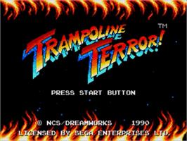 Title screen of Trampoline Terror on the Sega Nomad.