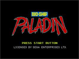 Title screen of Uchuu Senkan Gomora on the Sega Nomad.