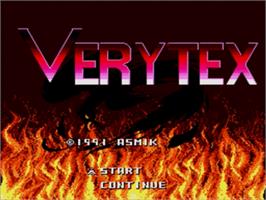 Title screen of Verytex on the Sega Nomad.