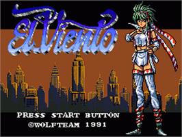 Title screen of Viento, El on the Sega Nomad.