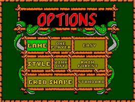 Title screen of Wild Snake on the Sega Nomad.