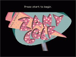 Title screen of Will Harvey's Zany Golf on the Sega Nomad.