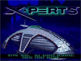 Title screen of X-Perts on the Sega Nomad.