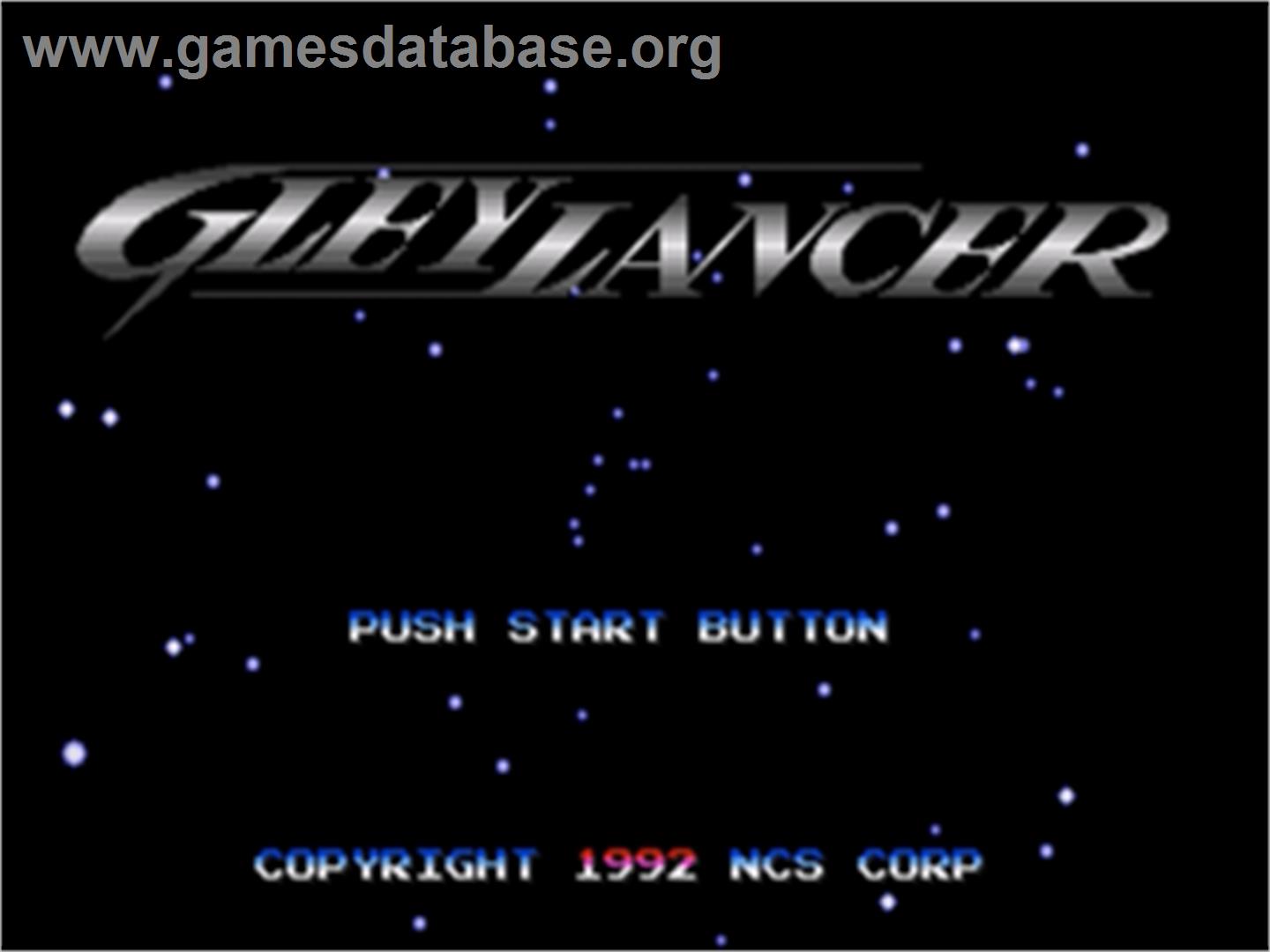 Advanced Busterhawk Gleylancer - Sega Nomad - Artwork - Title Screen