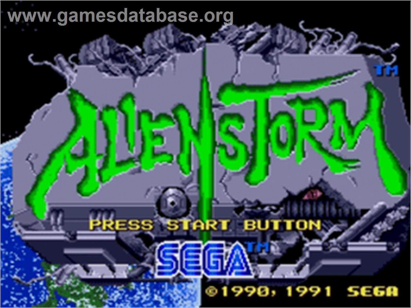 Alien Storm - Sega Nomad - Artwork - Title Screen