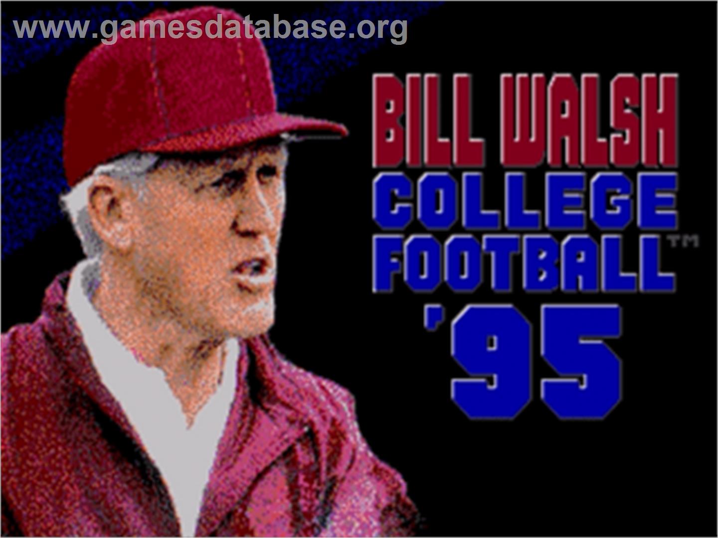 Bill Walsh College Football '95 - Sega Nomad - Artwork - Title Screen
