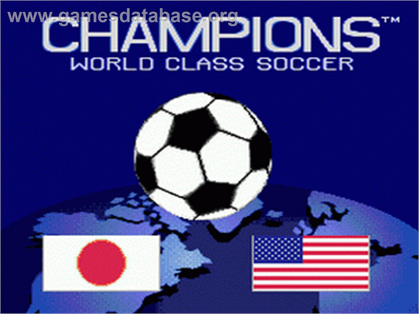 Champions World Class Soccer - Sega Nomad - Artwork - Title Screen