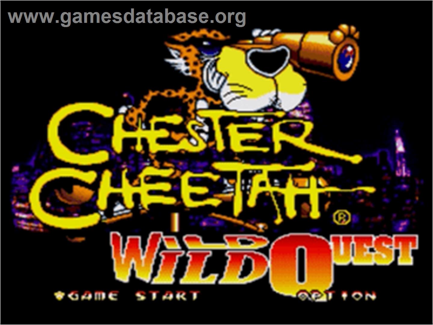 Chester Cheetah: Wild Wild Quest - Sega Nomad - Artwork - Title Screen