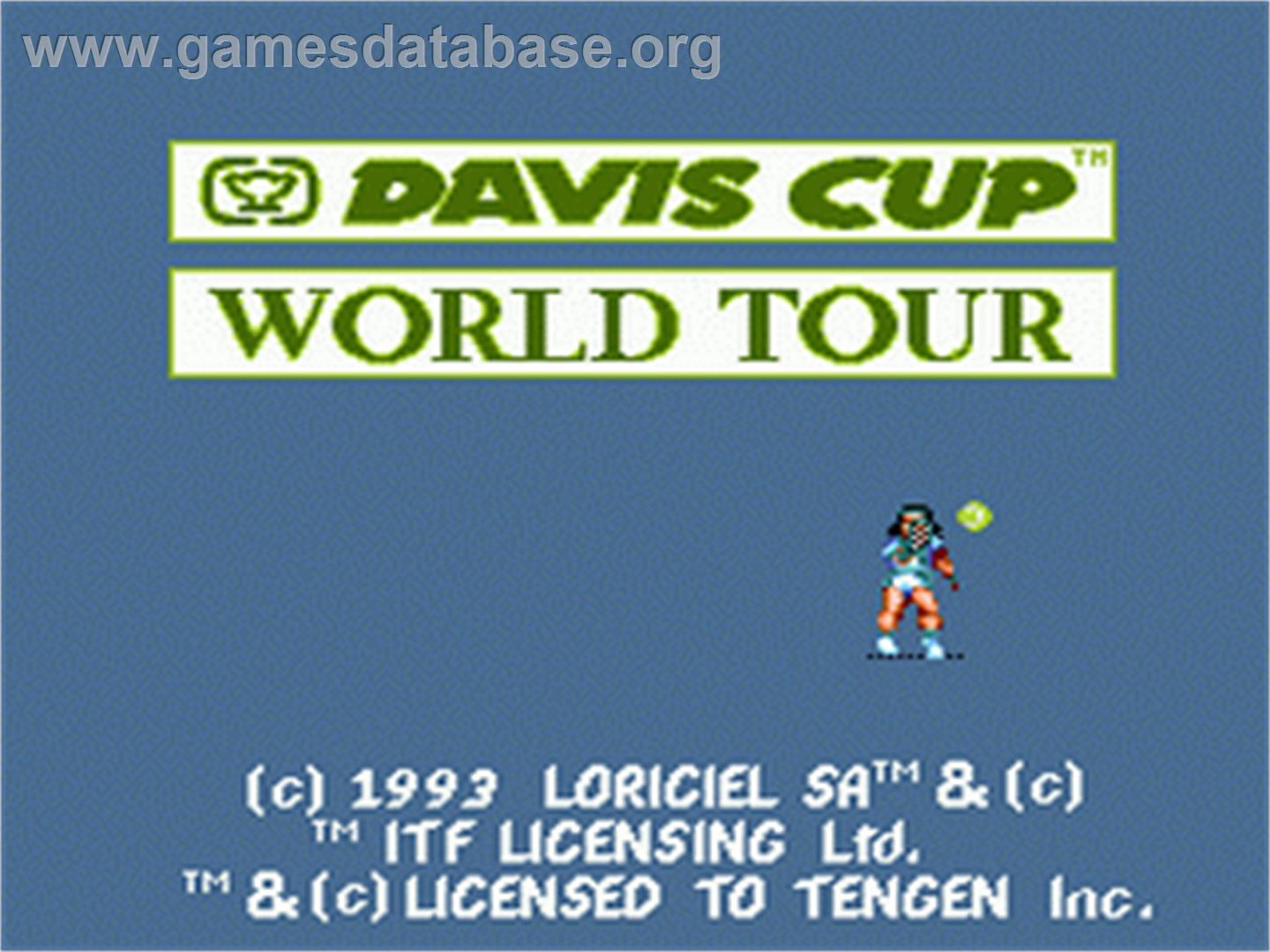 Davis Cup World Tour - Sega Nomad - Artwork - Title Screen
