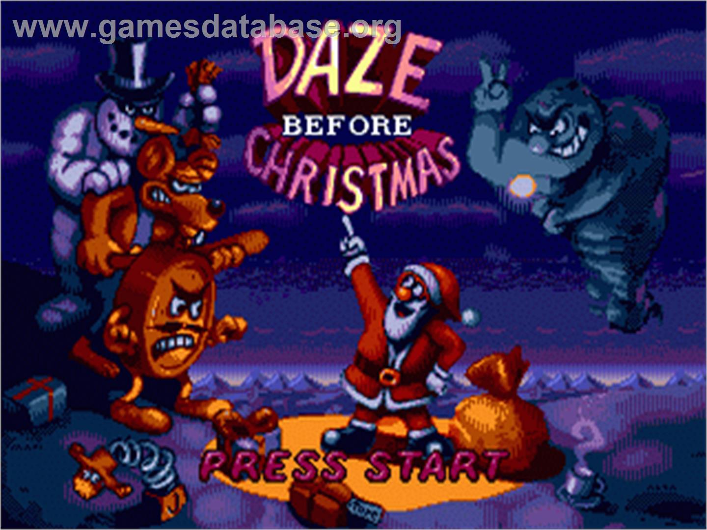 Daze Before Christmas - Sega Nomad - Artwork - Title Screen