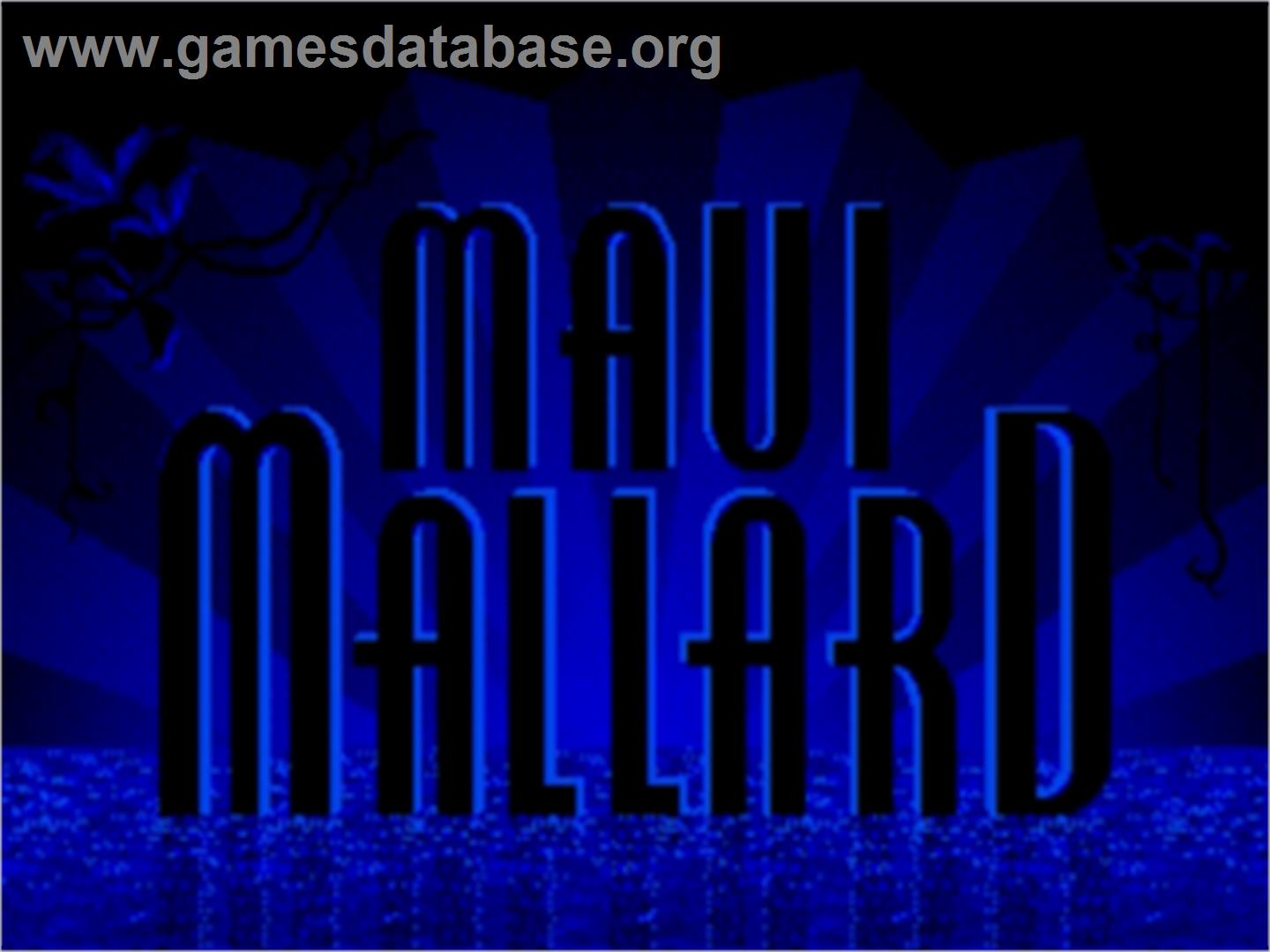 Donald In Maui Mallard - Sega Nomad - Artwork - Title Screen
