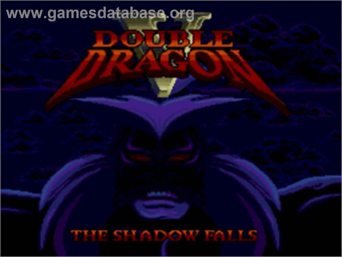 Double Dragon V: The Shadow Falls - Sega Nomad - Artwork - Title Screen